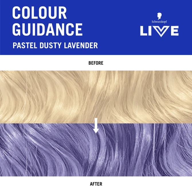 Schwarzkopf Live Colour Blue Hair Dye Dusty Lavender Semi Permanent 75ml