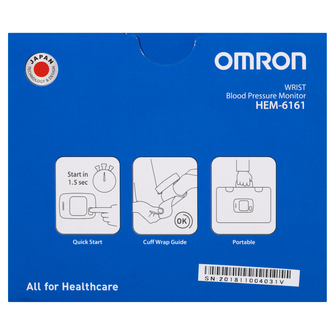 Omron HEM6161 Wrist Blood Pressure Monitor
