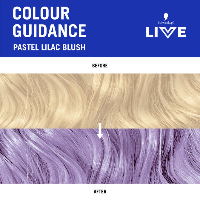 Schwarzkopf Live Colour Purple Hair Dye Lilac Blush Semi Permanent 75ml