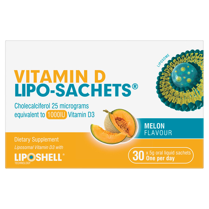Vitamin D Lipo-Sachets® Melon Flavour 30 Sachets x 5g