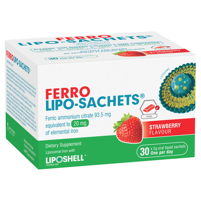 Ferro Lipo-Sachets® Strawberry Flavour 30 Sachets x 5g
