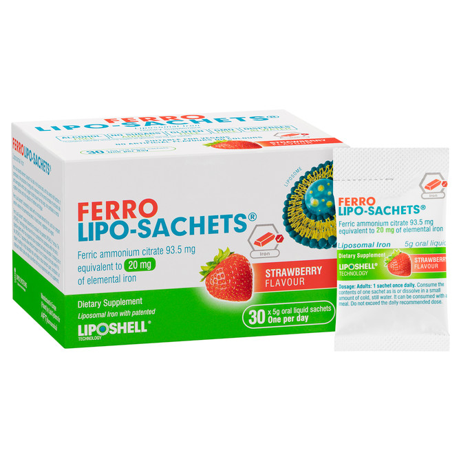 Ferro Lipo-Sachets® Strawberry Flavour 30 Sachets x 5g