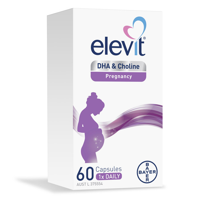 Elevit DHA & Choline Pregnancy capsules 60 pack (60 days)