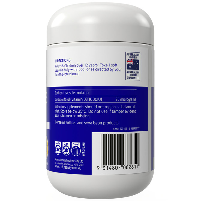 Nature's Way Vitamin D3 1000IU 300s