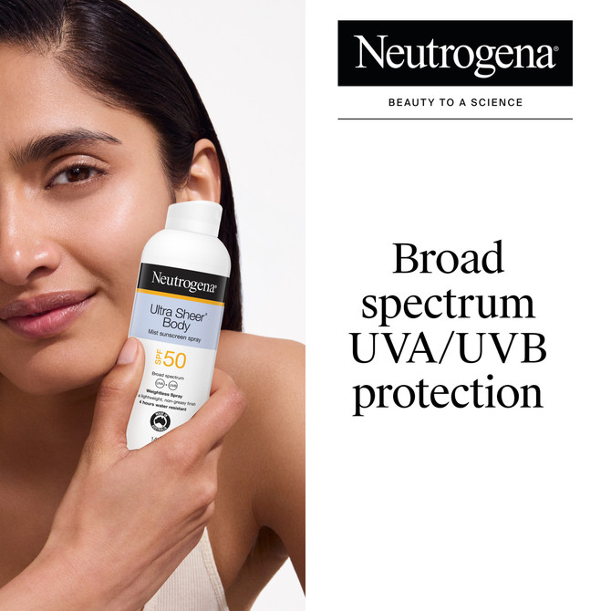 Neutrogena Ultra Sheer Body Mist sunscreen SPF50 140g