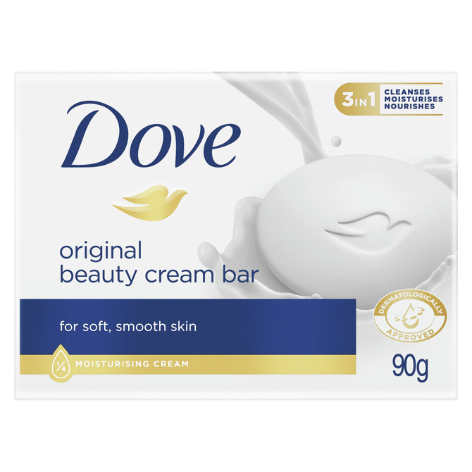 Dove  Beauty Cream Bar Soap Original with 1/4 moisturising cream 90 GR 1 Bar