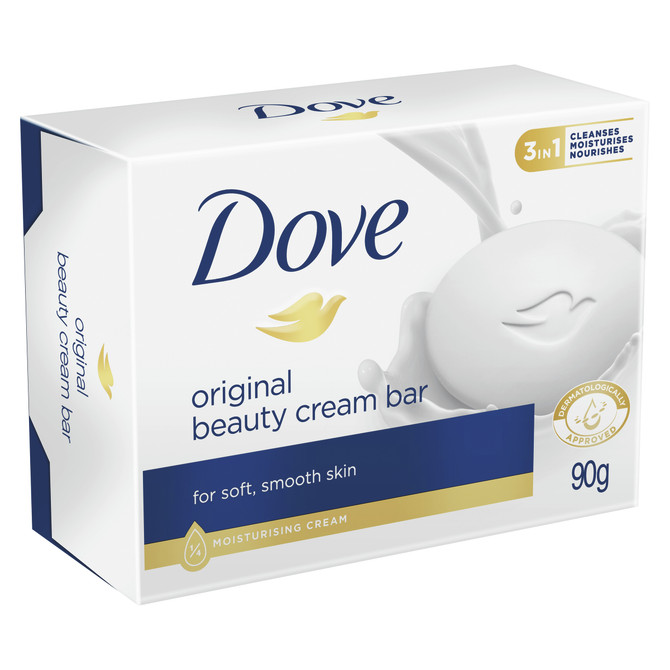 Dove  Beauty Cream Bar Soap Original with 1/4 moisturising cream 90 GR 1 Bar