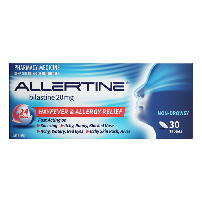 Allertine Bilastine 20mg - 30 Blister Tablets