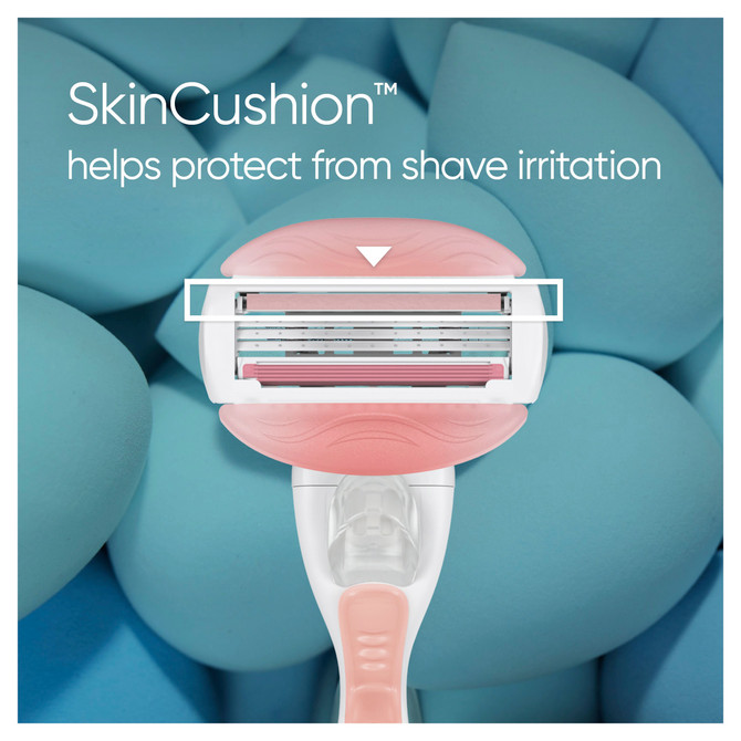 Gillette Venus Comfortglide White Tea Women's Razor Blade Refills, with Flexible Soap Bars  - 4 Count