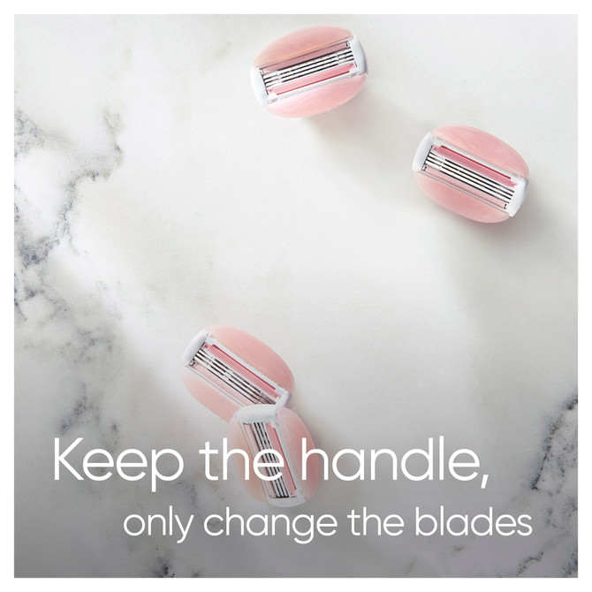 Gillette Venus Comfortglide White Tea Women's Razor Blade Refills, with Flexible Soap Bars  - 4 Count