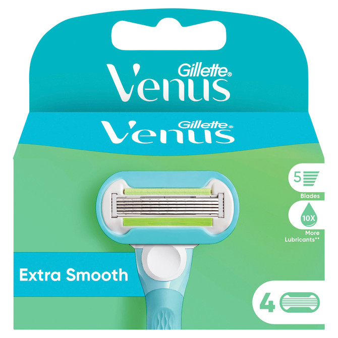 Gillette Venus Extra Smooth Women's Razor Blade Refills - 4 Count
