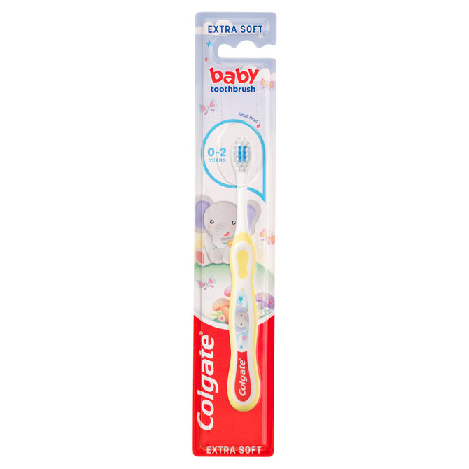 Colgate Kids My First Manual Toothbrush for Toddlers 0-2 Years, 1 Pack, Extra Soft Bristles, Colours May Vary