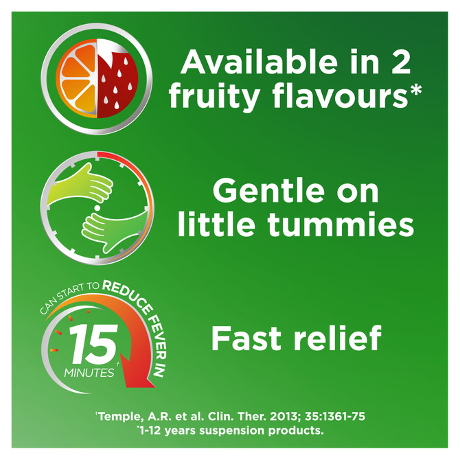 Panadol Children 1-5 years Colourfree Suspension, Orange Flavour, 100ml