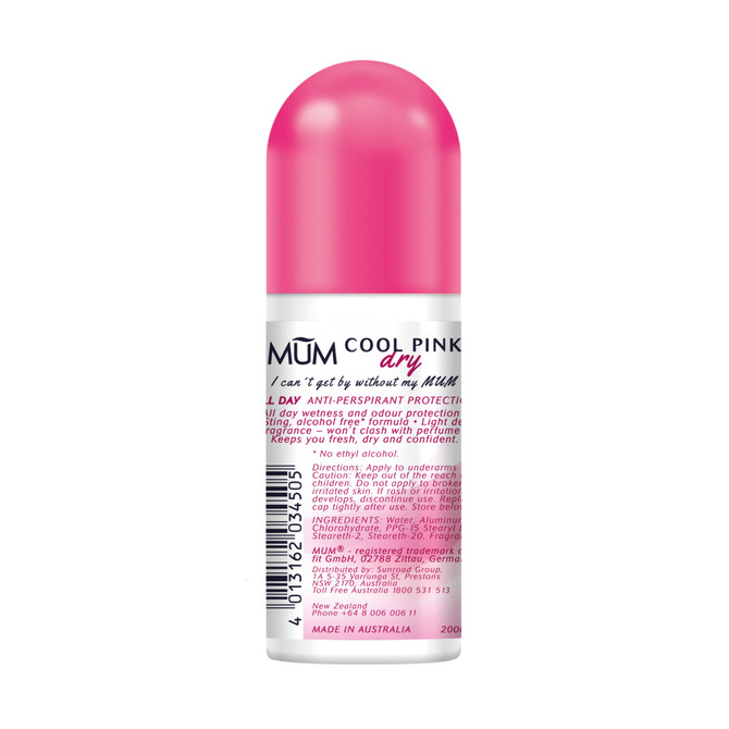 Mum Cool Pink Roll On Deodorant 50ml