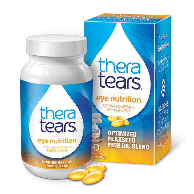 Thera Tears Nutrition Omega 3 Supplement With Vitamin E 90 Capsules