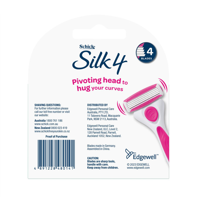 Schick Silk 4 Refills 4pk