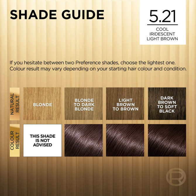 L'Oréal Paris Préférence Permanent Hair Colour - 5.21 Cool Iridescent Light Brown