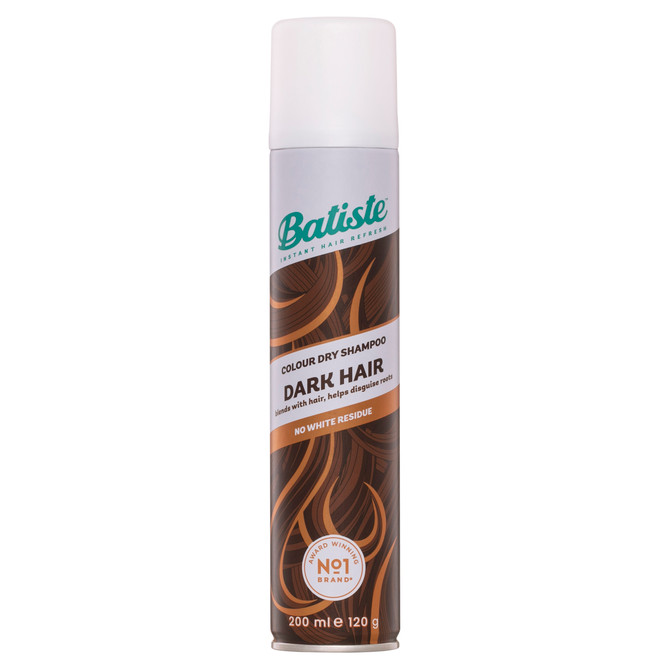 Batiste Dark Dry Shampoo | For Brown to Deep Brown Hair | Hide Regrowth and Greys | 200 mL