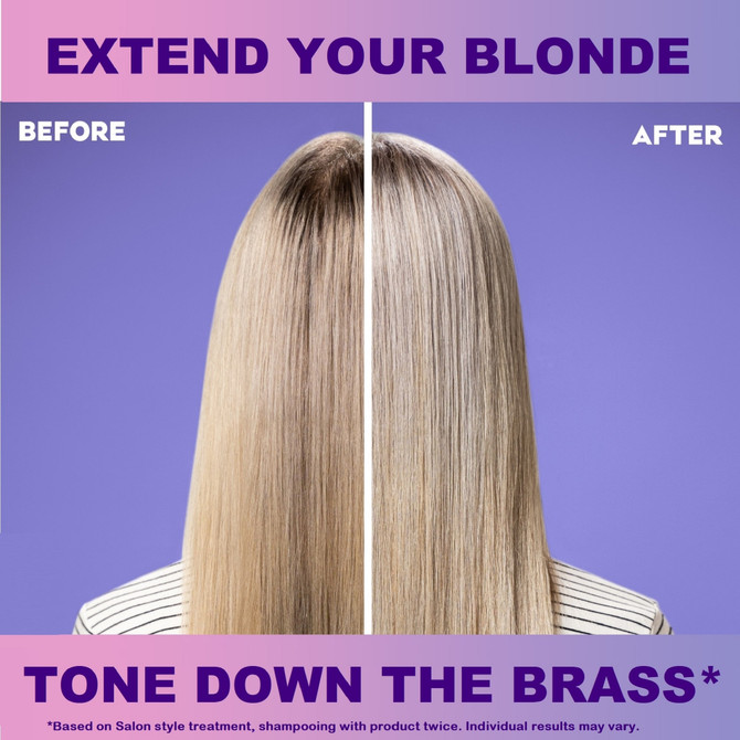 Ogx Blonde Enhance + Purple Toning Shampoo For Blonde Coloured Hair 385mL