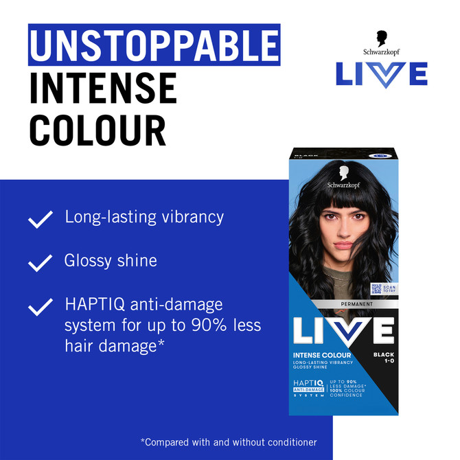 Schwarzkopf LIVE Colour Permanent 1.0 Black