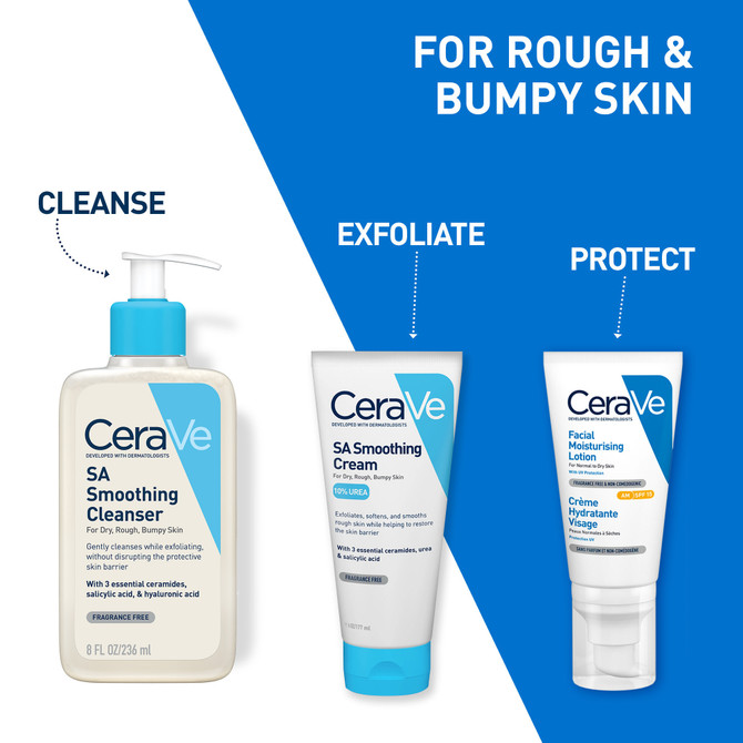 CeraVe Salicylic Acid SA Smoothing Cleanser 236ml, with Ceramides