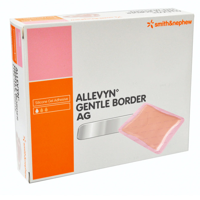 Allevyn AG Gentle Border Single Dressing 7.5cm x 7.5cm