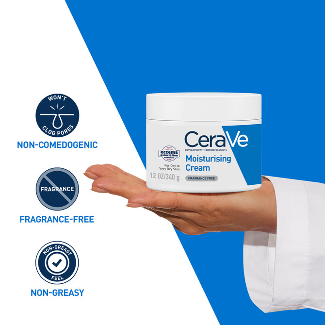 CeraVe Moisturising Cream For Dry Skin 340g with Ceramides