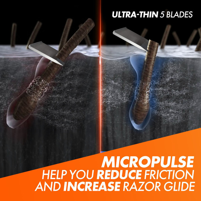 Gillette Fusion Power Razor Blades 4 Cartridges Refills, Shave Care 4 Pack