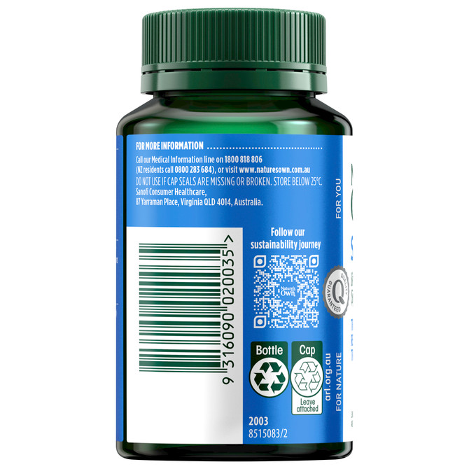 Nature's Own Slippery Elm 400mg 60 Capsules