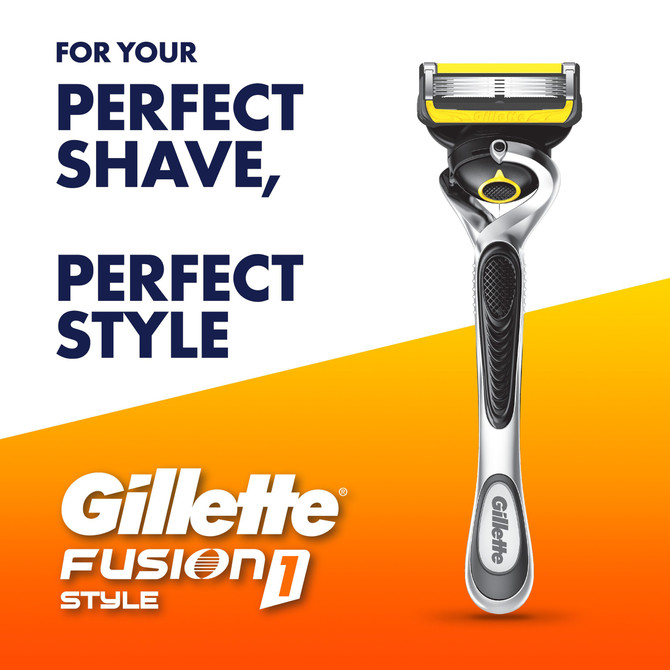 Gillette Fusion 1 Style Men Blade Refills, 4 Count