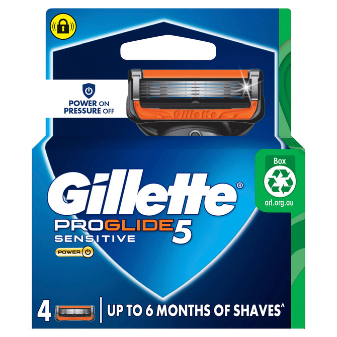 Gillette ProGlide Power FlexBall Razor Blades Refills, 4 Count, Men's Shave Care 4 Pack