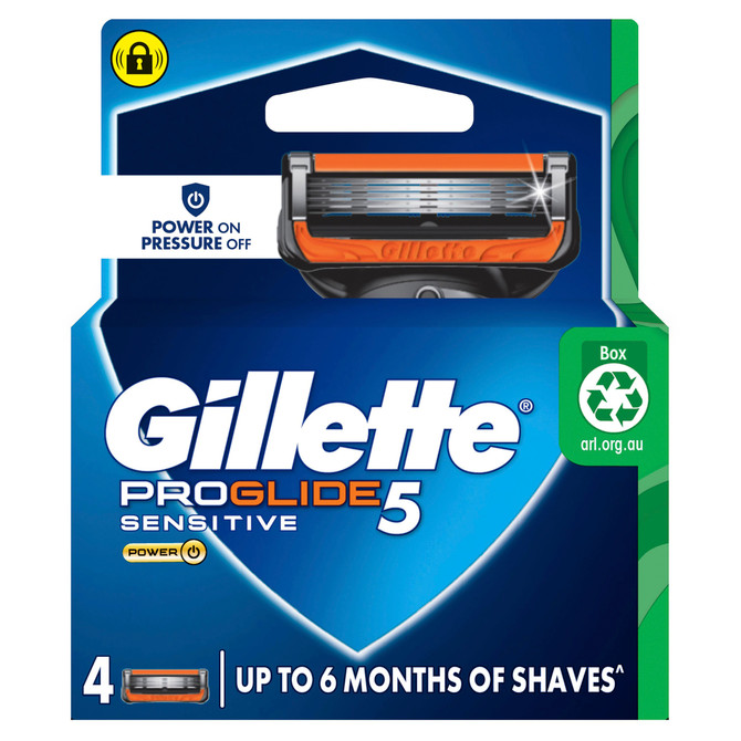 Gillette ProGlide Power FlexBall Razor Blades Refills, 4 Count, Men's Shave Care 4 Pack