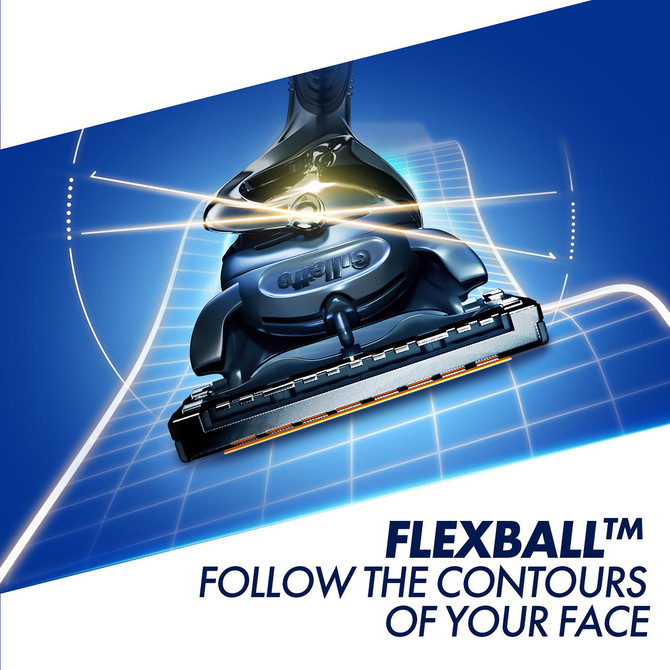 Gillette ProGlide Power FlexBall Razor Blades Refills, 4 Count, Men's Shave Care