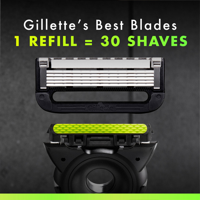 Gillette Labs Men's Razor Blades Refills / Cartridges, 4 Count