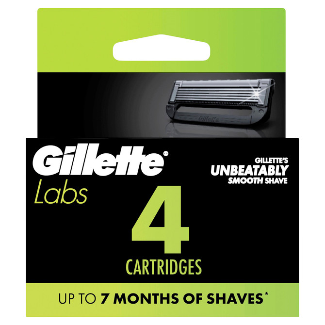 Gillette Labs Men's Razor Blades Refills / Cartridges, 4 Count