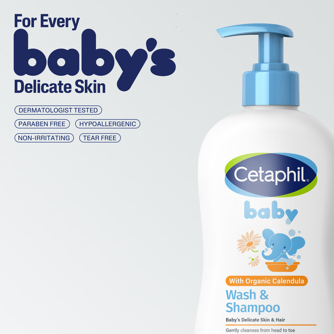 Cetaphil Baby Gentle Wash & Shampoo with Organic Calendula 400mL