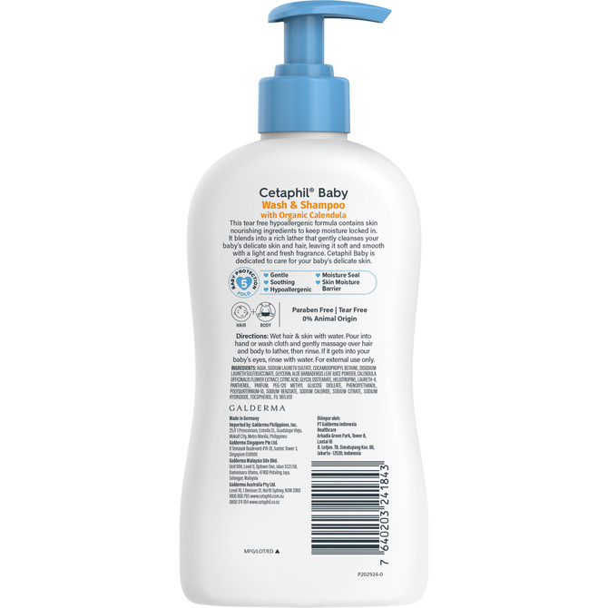 Cetaphil Baby Wash & Shampoo with Organic Calendula 400mL