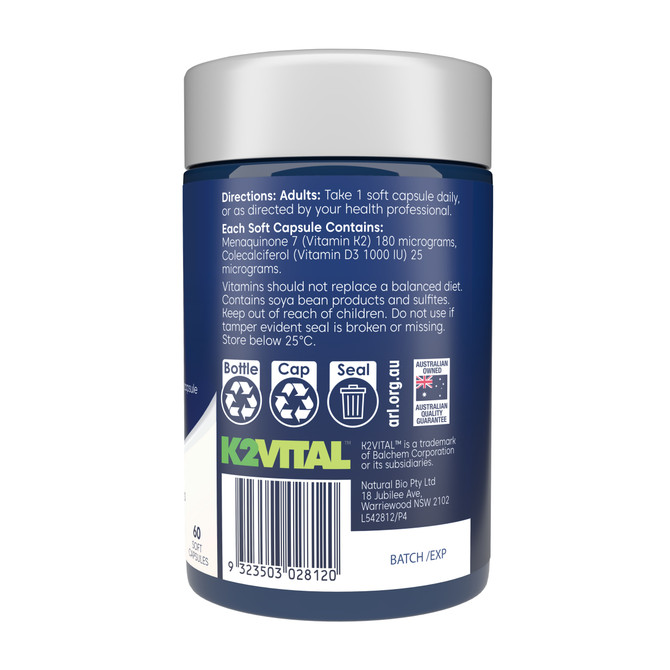 Bioglan Vitamin K2 + D3 60 capsules