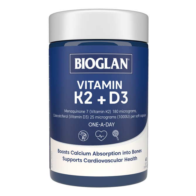 Bioglan Vitamin K2 + D3 60 capsules