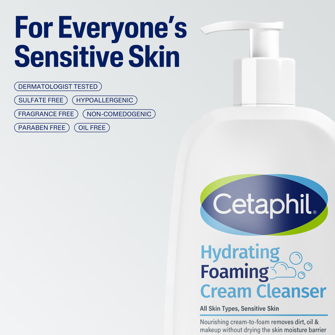 Cetaphil Hydrating Foaming Cream Cleanser 236mL
