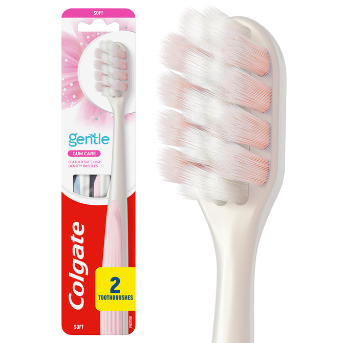 Colgate Gentle Gum Care Manual Toothbrush, Soft 2 Pack