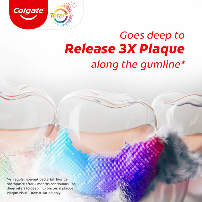 Colgate Total Plaque Release Toothpaste, 95g, Gentle Fragrant Mint, For Stronger Gums