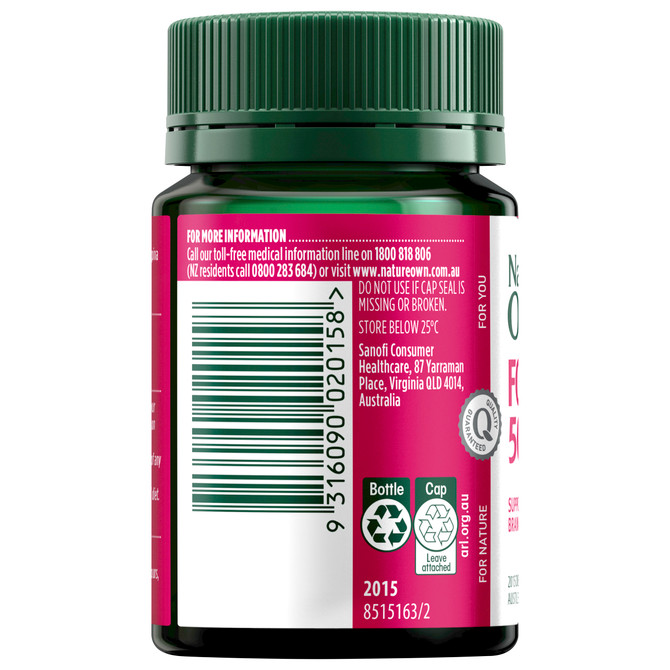 Nature's Own Folic Acid 500mg 120 Tablets