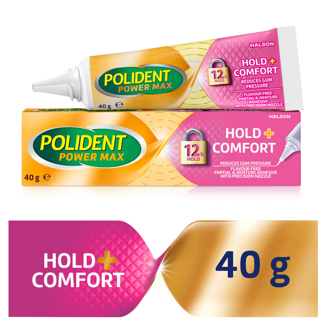 Polident Max Hold + Comfort Partial & Denture Adhesive 40 g