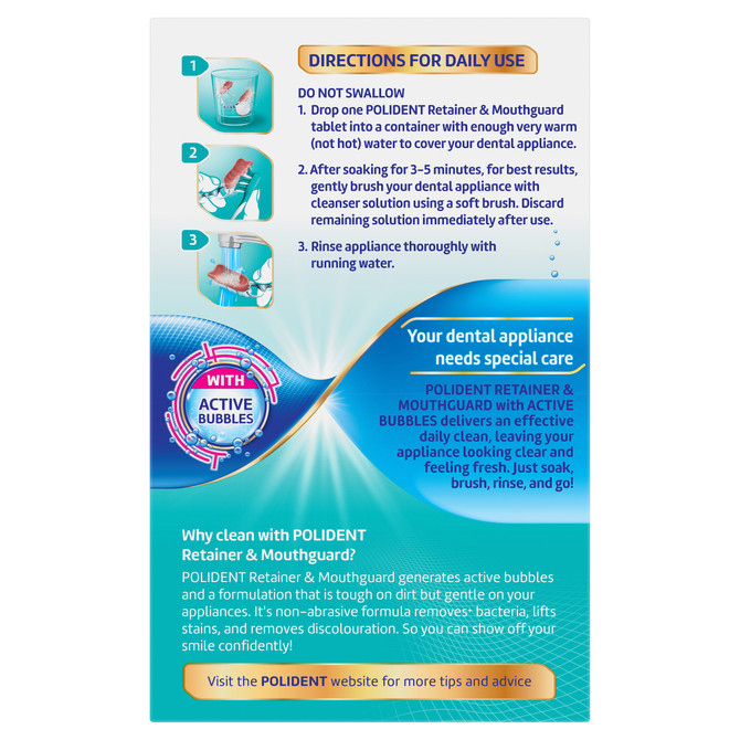 POLIDENT RETAINER AND MOUTHGUARD 36 PACK