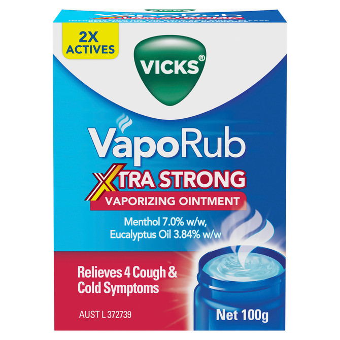 Vicks Vaporub Xtra Strong Soothing Decongestant Rub 100g