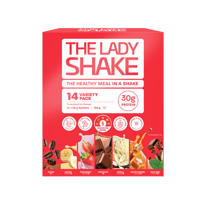 THE LADY SHAKE 14 Sachet Variety Pack 784g