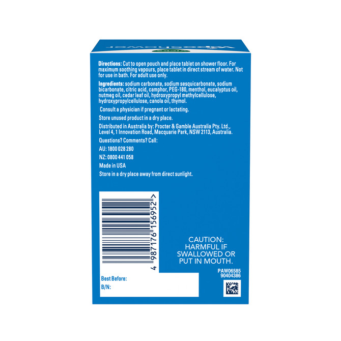 Vicks VapoShower Decongestant Shower Tablets 5 Pack