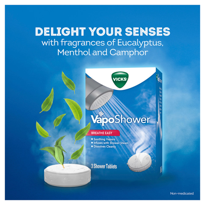 Vicks VapoShower Decongestant Shower Tablets 5 Pack
