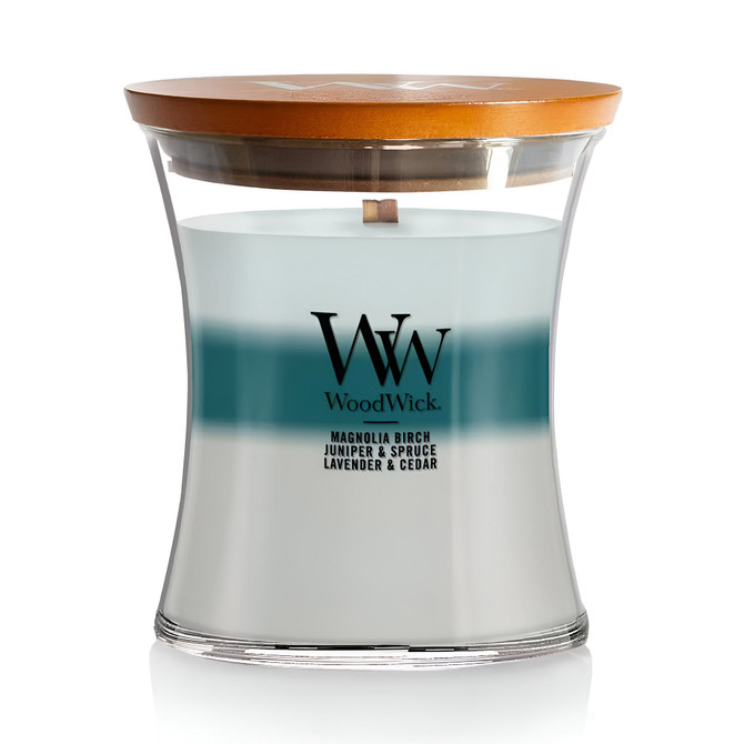 Woodwick Medium Icy Woodland Trilogy Scented Candle